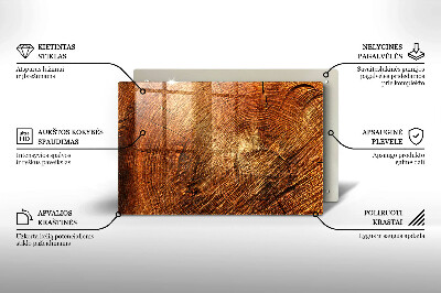Dessous de bougie rectangulaire Cernes des arbres