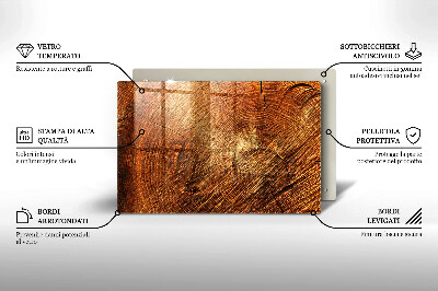 Dessous de bougie rectangulaire Cernes des arbres