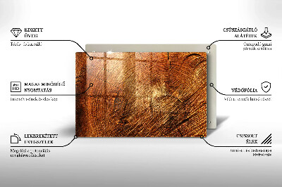 Dessous de bougie rectangulaire Cernes des arbres