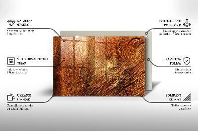 Dessous de bougie rectangulaire Cernes des arbres