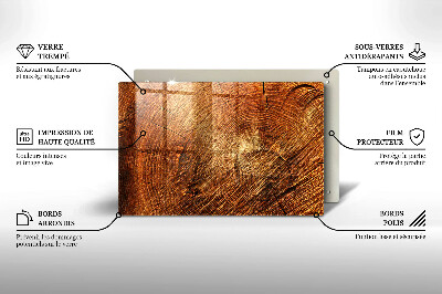 Dessous de bougie rectangulaire Cernes des arbres