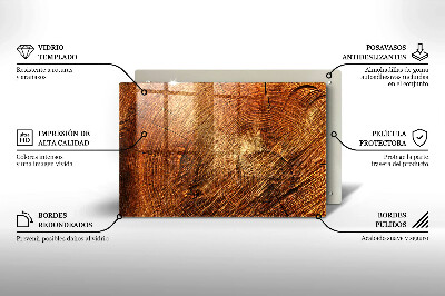 Dessous de bougie rectangulaire Cernes des arbres