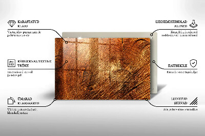 Dessous de bougie rectangulaire Cernes des arbres