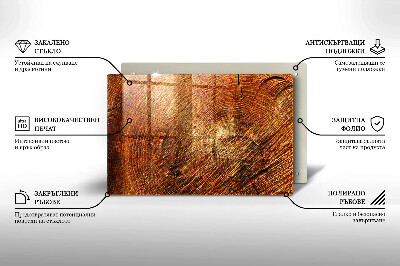 Dessous de bougie rectangulaire Cernes des arbres