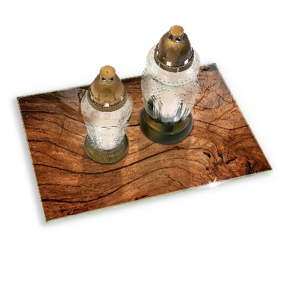 Dessous de bougie rectangulaire Texture de planche de bois