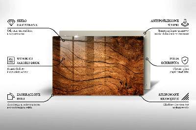 Dessous de bougie rectangulaire Texture de planche de bois