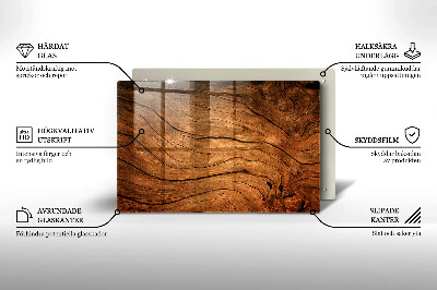 Dessous de bougie rectangulaire Texture de planche de bois