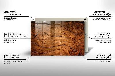 Dessous de bougie rectangulaire Texture de planche de bois