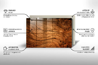 Dessous de bougie rectangulaire Texture de planche de bois