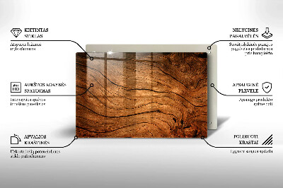 Dessous de bougie rectangulaire Texture de planche de bois