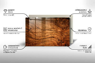 Dessous de bougie rectangulaire Texture de planche de bois
