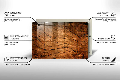 Dessous de bougie rectangulaire Texture de planche de bois