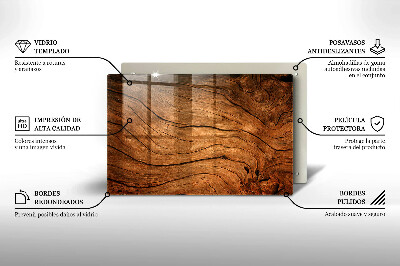 Dessous de bougie rectangulaire Texture de planche de bois