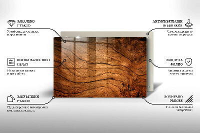 Dessous de bougie rectangulaire Texture de planche de bois