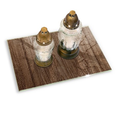 Dessous de bougie rectangulaire Texture du bois
