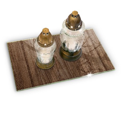 Dessous de bougie rectangulaire Texture du bois