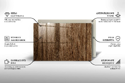 Dessous de bougie rectangulaire Texture du bois