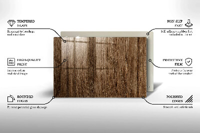 Dessous de bougie rectangulaire Texture du bois
