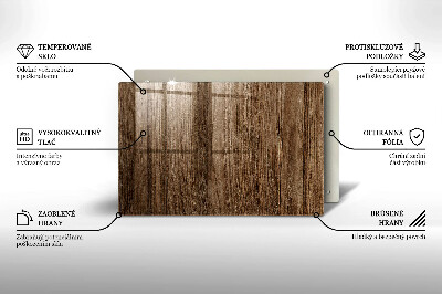 Dessous de bougie rectangulaire Texture du bois