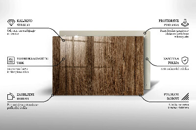 Dessous de bougie rectangulaire Texture du bois
