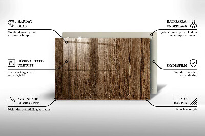 Dessous de bougie rectangulaire Texture du bois