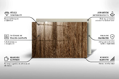Dessous de bougie rectangulaire Texture du bois
