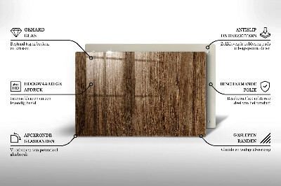 Dessous de bougie rectangulaire Texture du bois