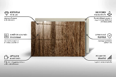 Dessous de bougie rectangulaire Texture du bois