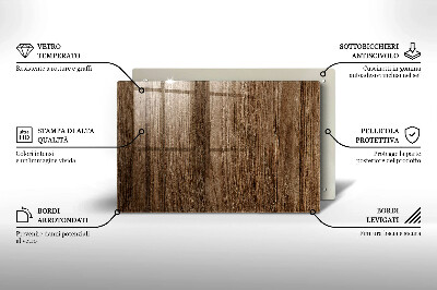 Dessous de bougie rectangulaire Texture du bois