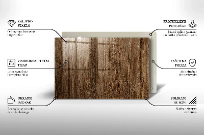 Dessous de bougie rectangulaire Texture du bois