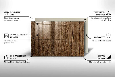 Dessous de bougie rectangulaire Texture du bois
