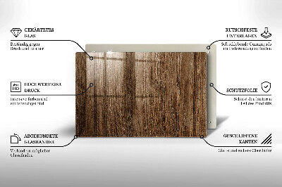 Dessous de bougie rectangulaire Texture du bois
