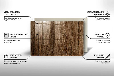 Dessous de bougie rectangulaire Texture du bois