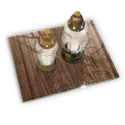 Dessous de bougie rectangulaire Texture du bois
