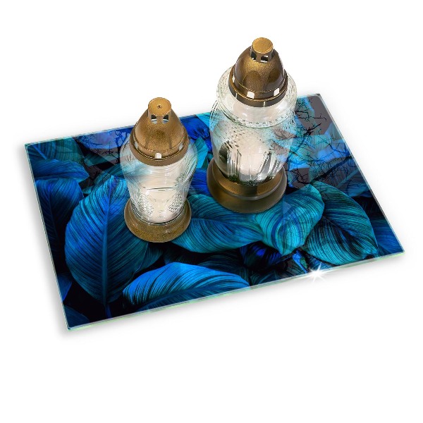 Dessous de bougie rectangulaire Feuilles de végétation de la jungle