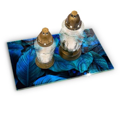 Dessous de bougie rectangulaire Feuilles de végétation de la jungle