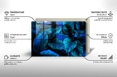 Dessous de bougie rectangulaire Feuilles de végétation de la jungle