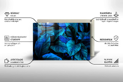 Dessous de bougie rectangulaire Feuilles de végétation de la jungle