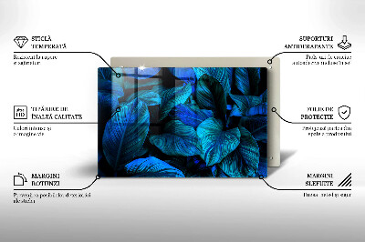 Dessous de bougie rectangulaire Feuilles de végétation de la jungle