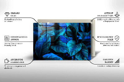 Dessous de bougie rectangulaire Feuilles de végétation de la jungle