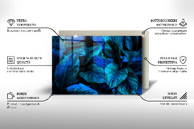 Dessous de bougie rectangulaire Feuilles de végétation de la jungle