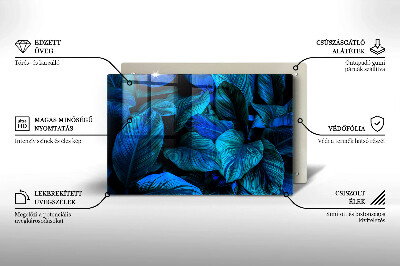 Dessous de bougie rectangulaire Feuilles de végétation de la jungle