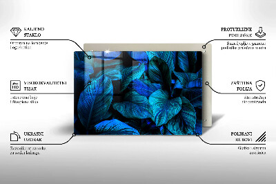 Dessous de bougie rectangulaire Feuilles de végétation de la jungle