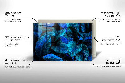 Dessous de bougie rectangulaire Feuilles de végétation de la jungle