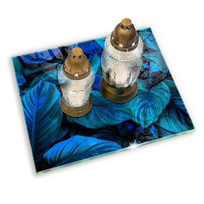 Dessous de bougie rectangulaire Feuilles de végétation de la jungle