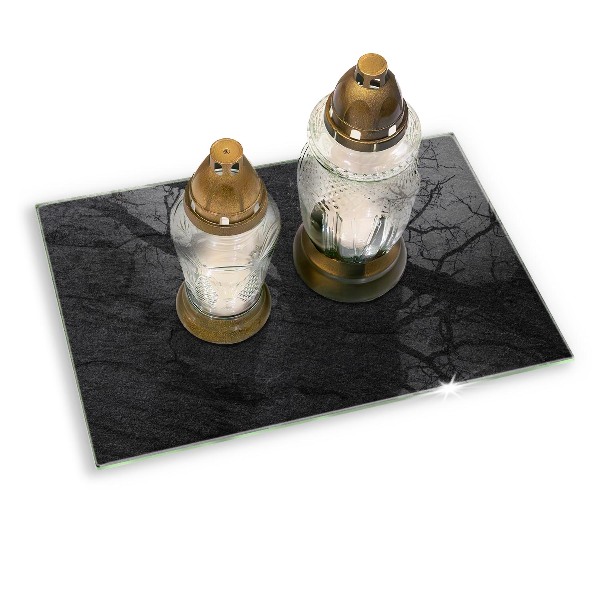 Dessous de bougie rectangulaire Texture de pierre