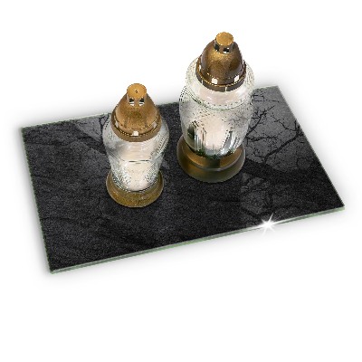 Dessous de bougie rectangulaire Texture de pierre