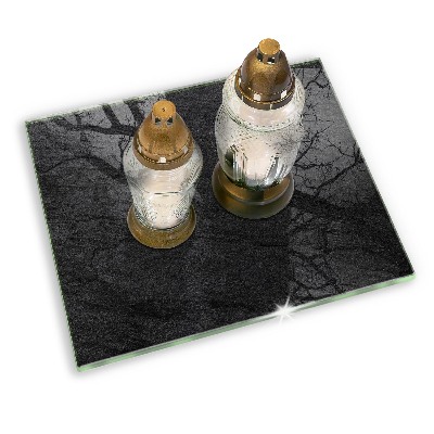 Dessous de bougie rectangulaire Texture de pierre