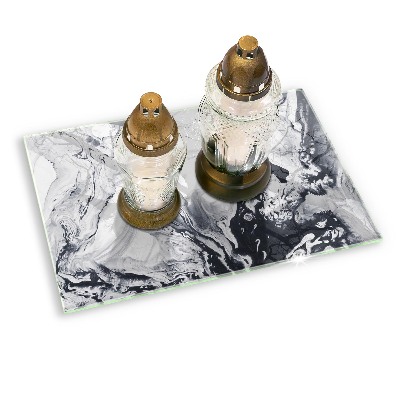 Dessous de bougie rectangulaire Abstraction d'encre