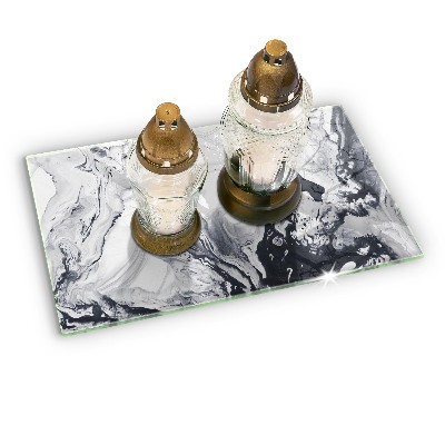 Dessous de bougie rectangulaire Abstraction d'encre